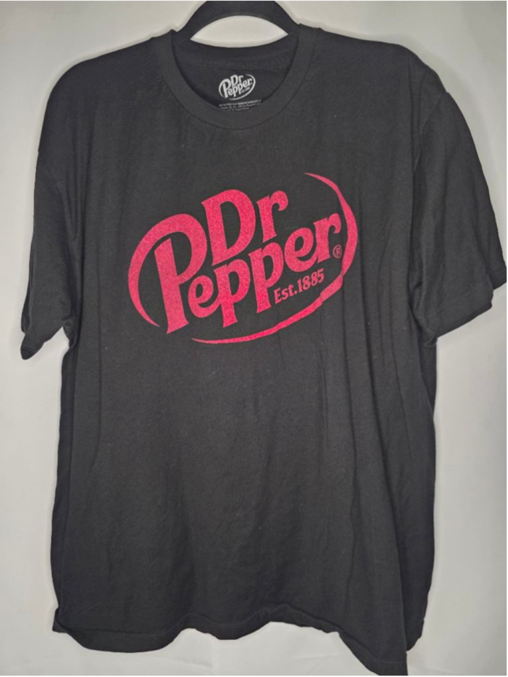 Men's Dr Pepper Black Red Short Sleeve Tee XLT